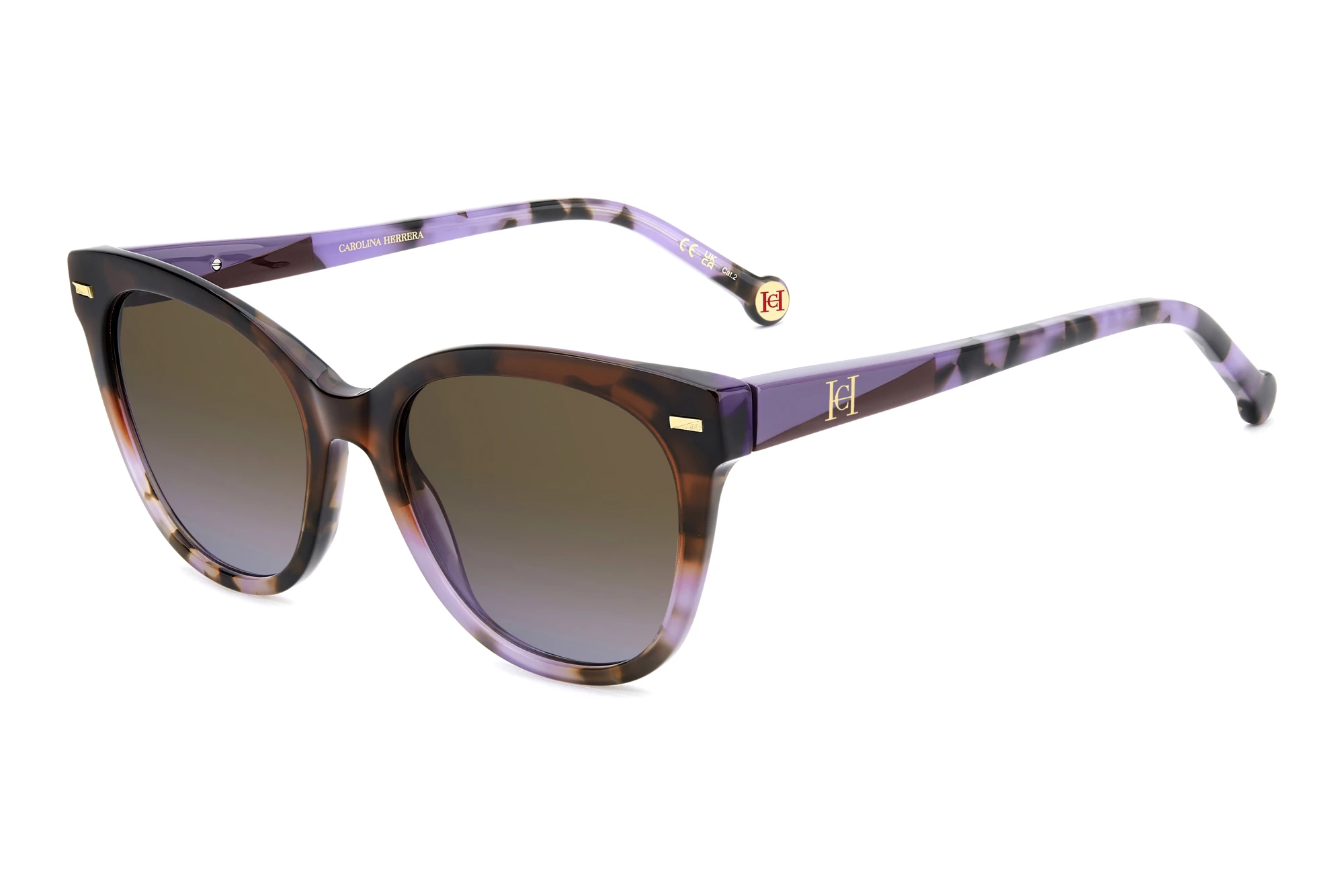 Carolina Herrera   HER 0360/S 52A/QR BROWN VIOLET DOUBLESHADEBURGUNDY VIOLET HAVANA