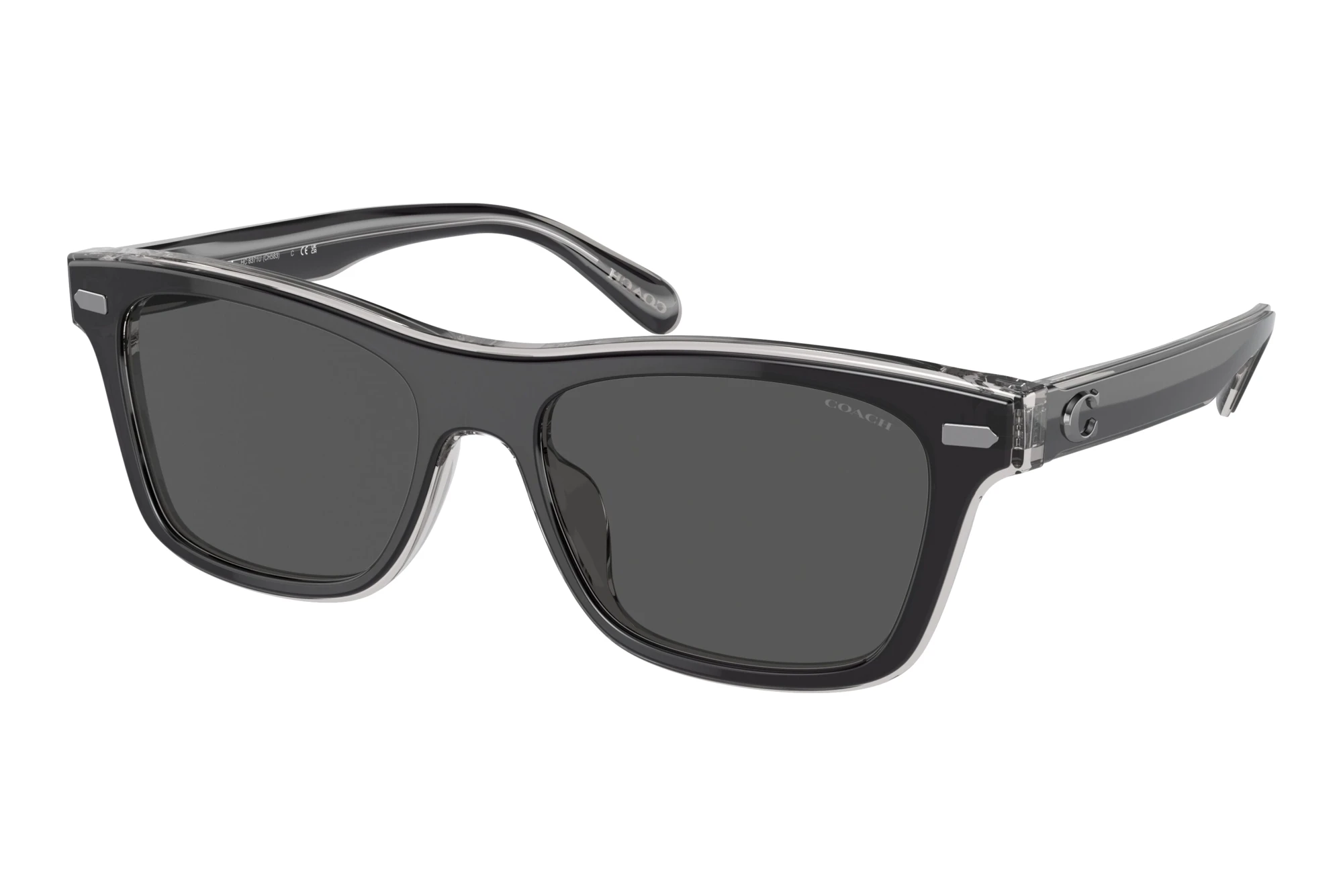 Coach   HC8371U 574587 Grey SolidBlack/Transparent Grey