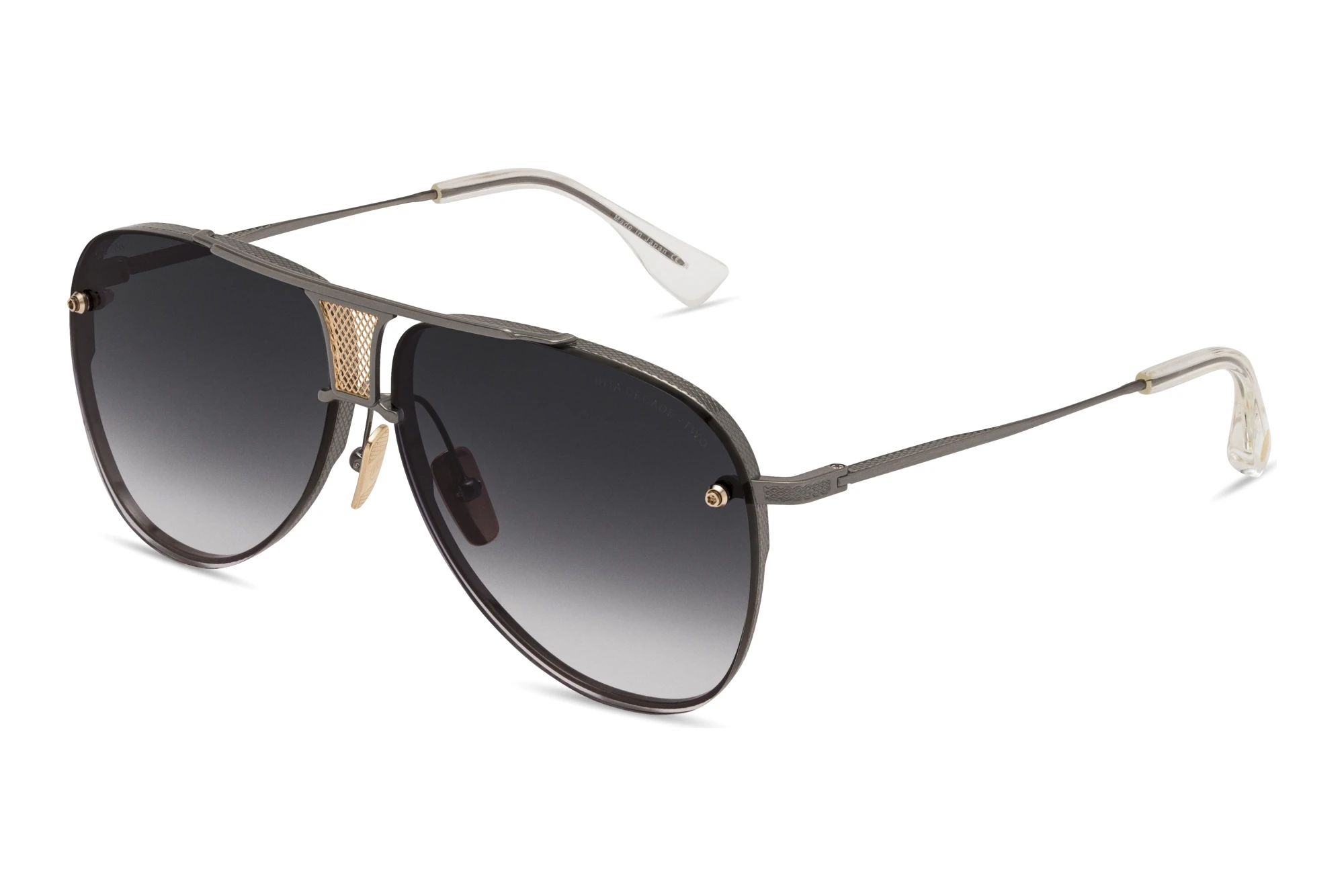 DITA   DRX-2082 M DARK GREY TO CLEAR GRADIENTANTIQUE SILVER - WHITE GOLD