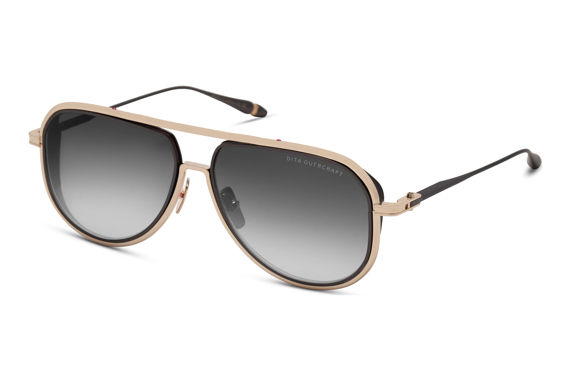 DITA   DTS-188 01A GREY TO CLEAR GRADIENTWHITE GOLD - BLACK IRON