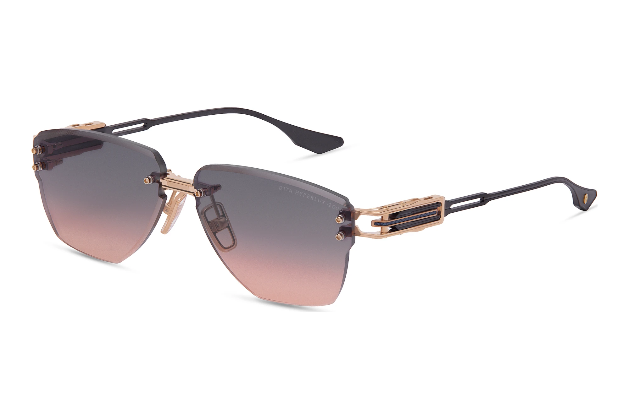 DITA   DTS-197 03A GREY TO PEACH GRADIENTROSE GOLD - BLUE - BLACK IRON