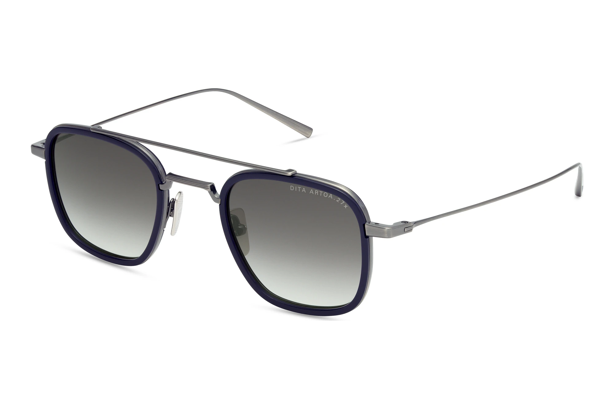 DITA   DTS-474 01A GREY TO CLEAR GRADIENTANTIQUE SILVER - NAVY