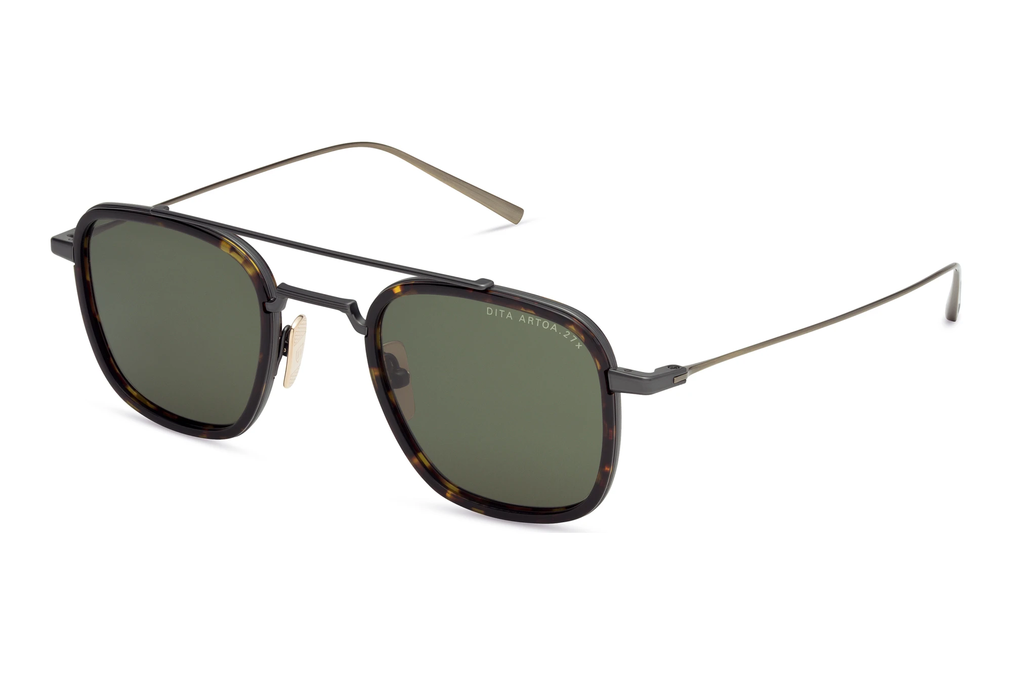 DITA   DTS-474 02A GREENBLACK IRON - DARK TORTOISE - ANTIQUE YELLOW GOLD
