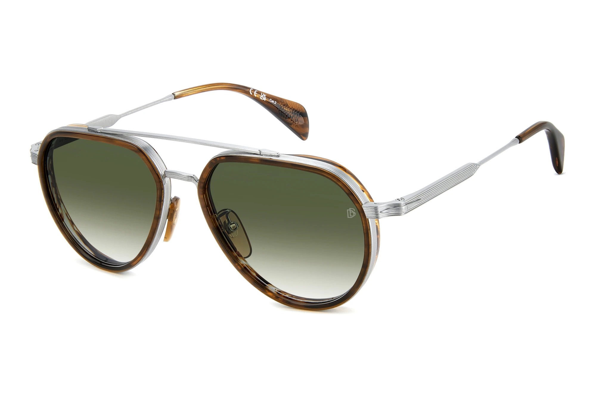 David Beckham   DB 1226/G/S 9CI/8Z GREEN SHADED ANTIREFLEXPALLADIUM BROWN