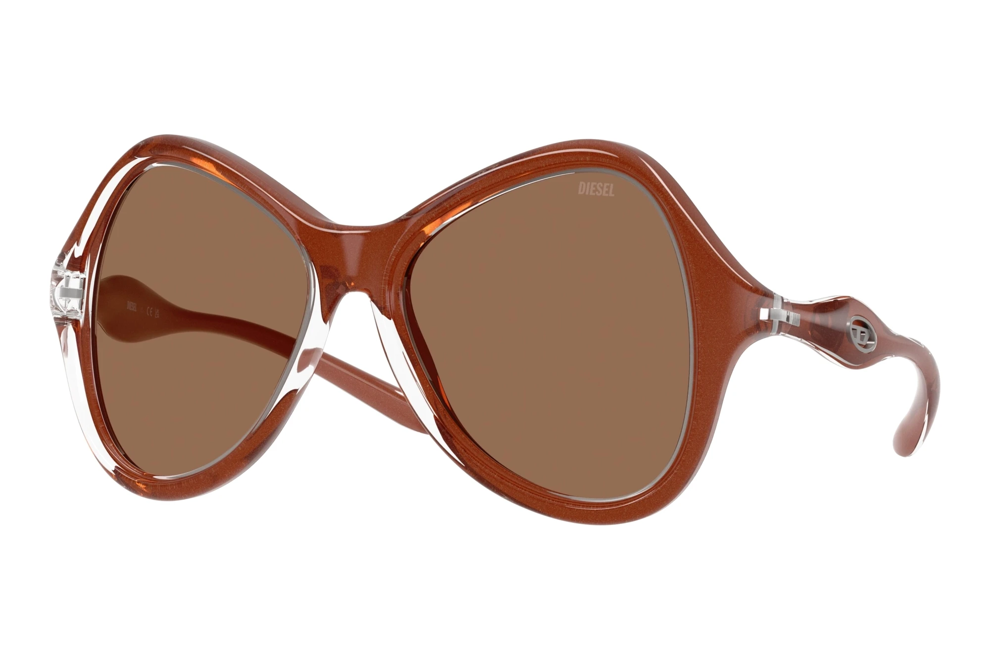 Diesel   DL3010U 203373 Dark BrownCrystal/Varnish Brown