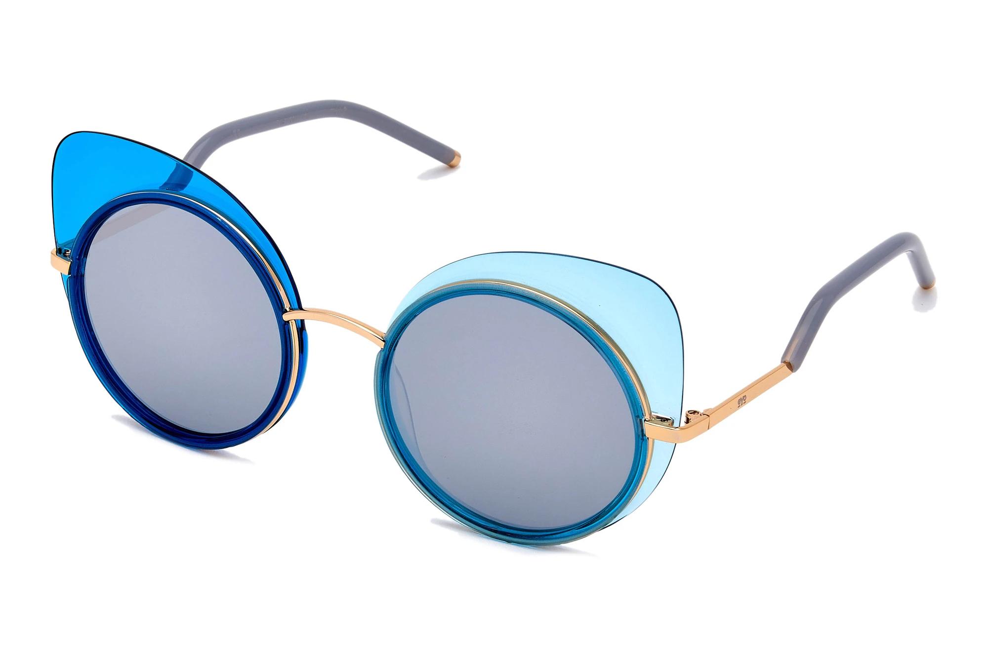 EYO   Caro Pepe 03 dark grey, silver mirrorblue-aqua-gold