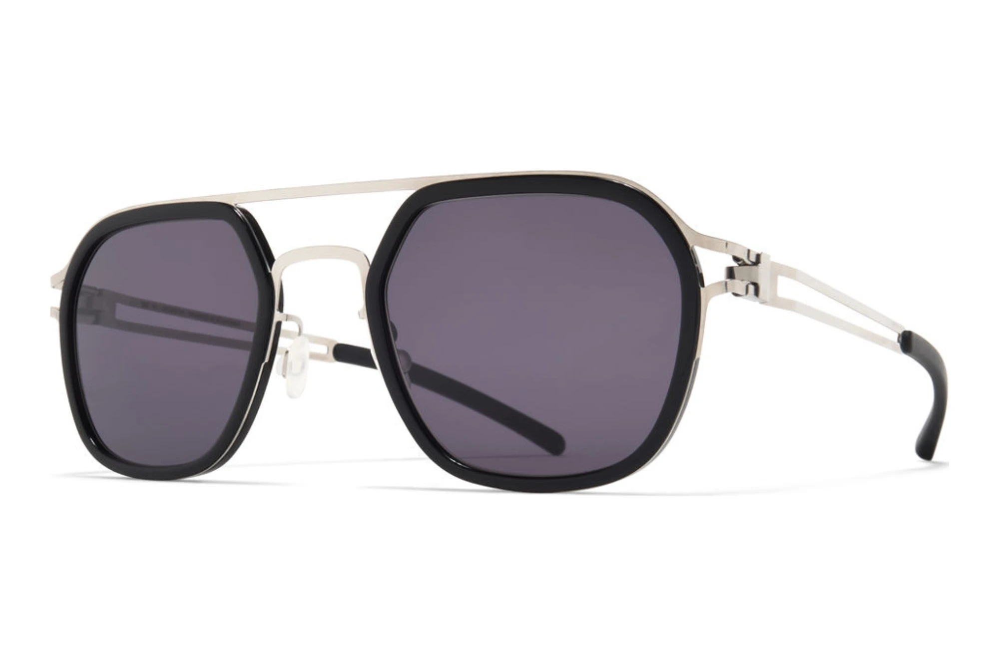 MYKITA   LEELAND SUN 797 Coolgrey SolidA81-Shiny Silver/Black