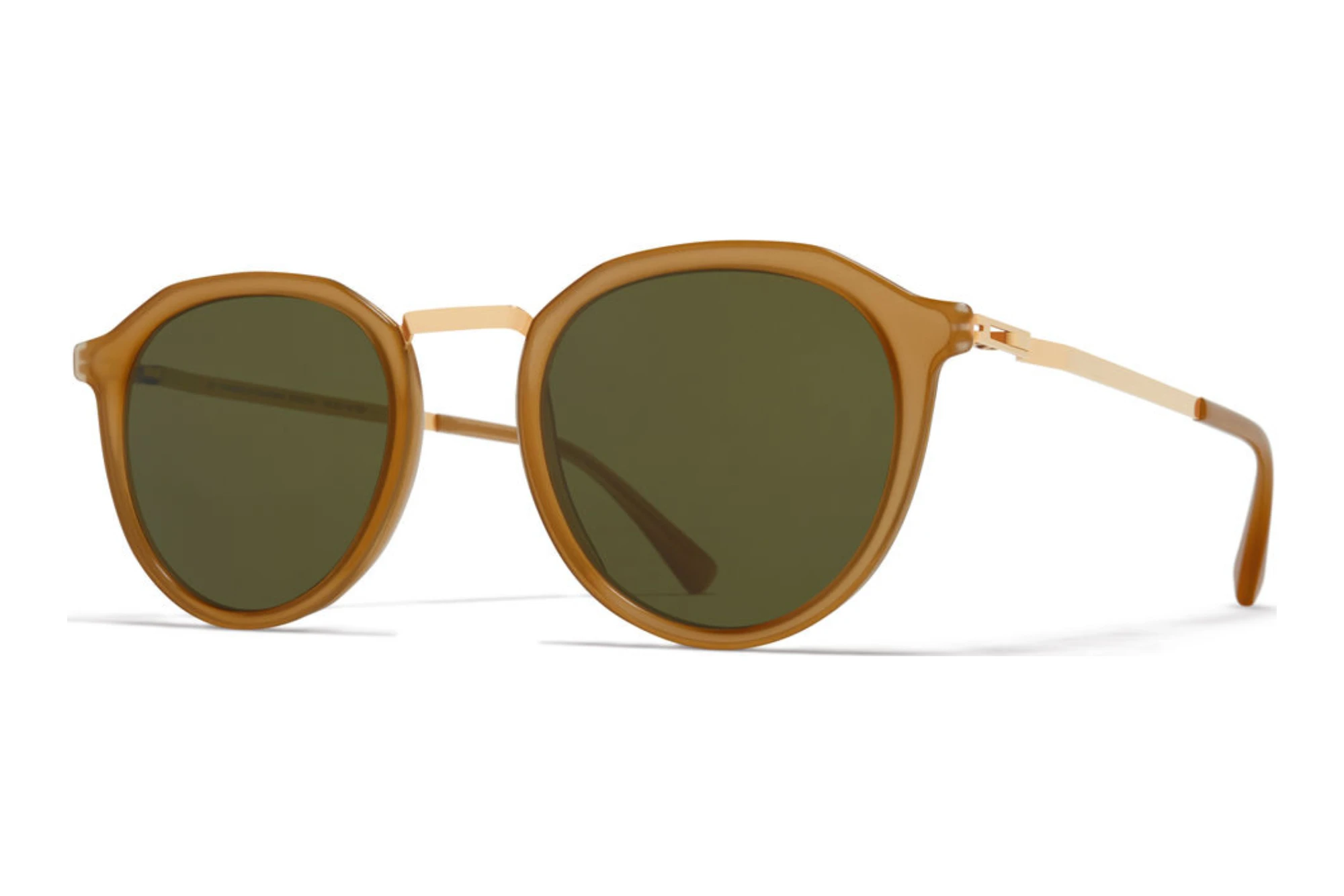 MYKITA   PAULSON 701 Rawgreen SolidA56-Glossy Gold/Brown Dark Bro