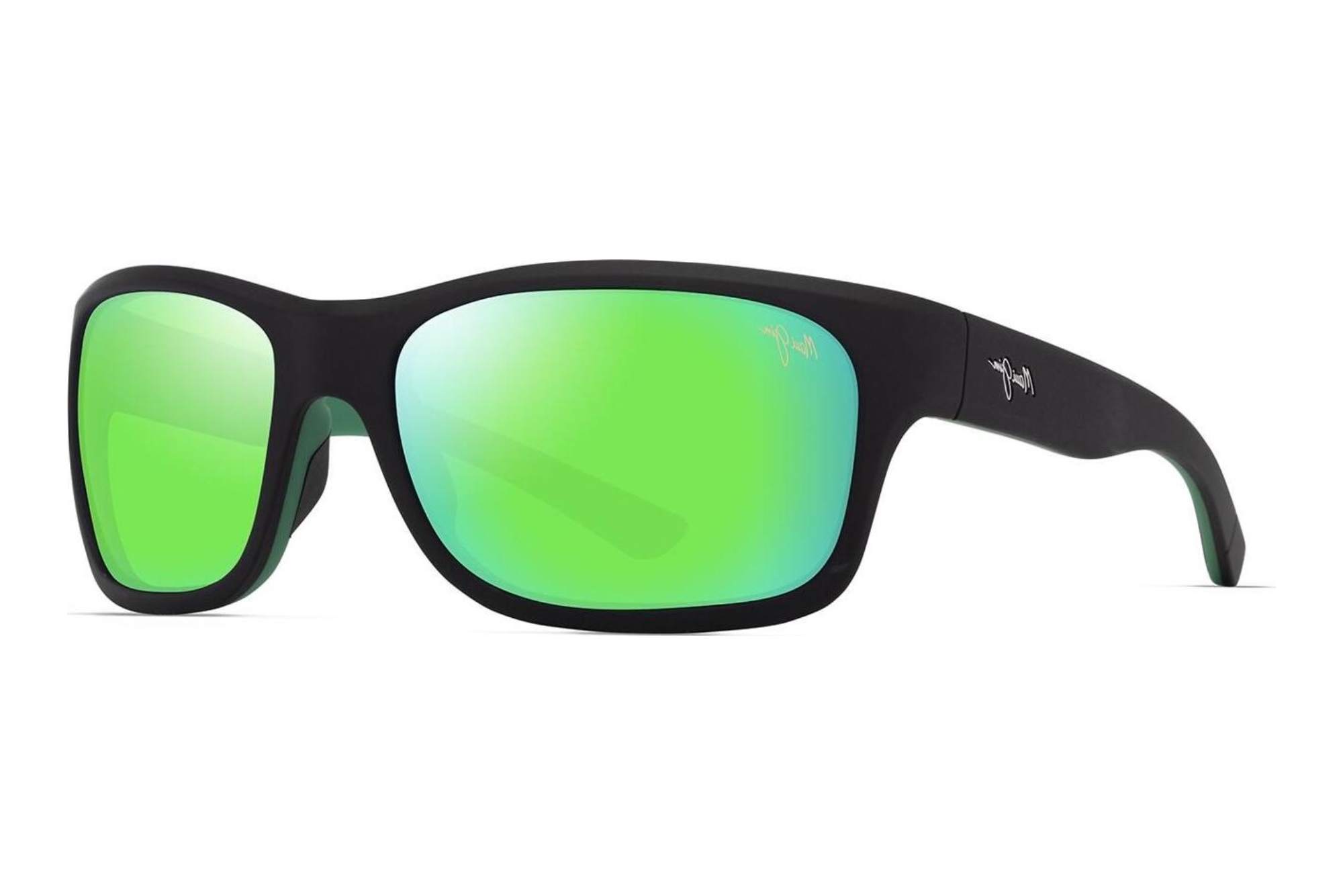 Maui Jim   Ano Nui GM681-02A MAUIGreen®Matte Black w/Green Interior