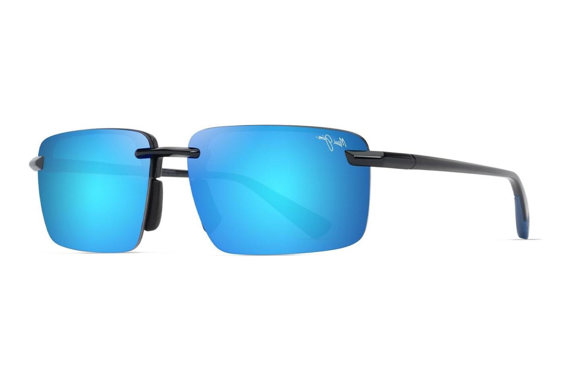Maui Jim   Laulima AF B656-02 Blue HawaiiShiny Black w/Blue