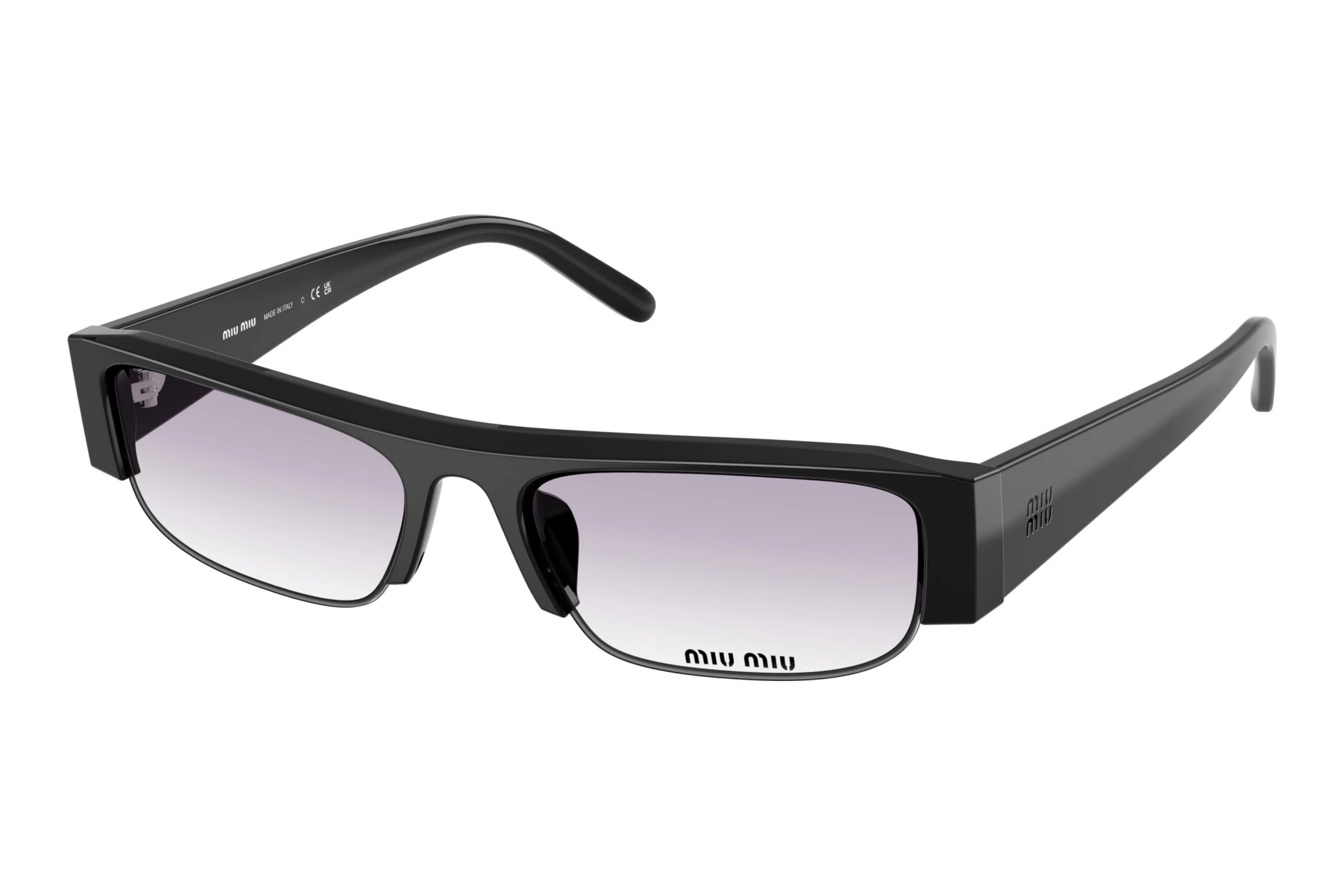 Miu Miu   MU B07S 16K04O Clear Gradient Dark GreyBlack