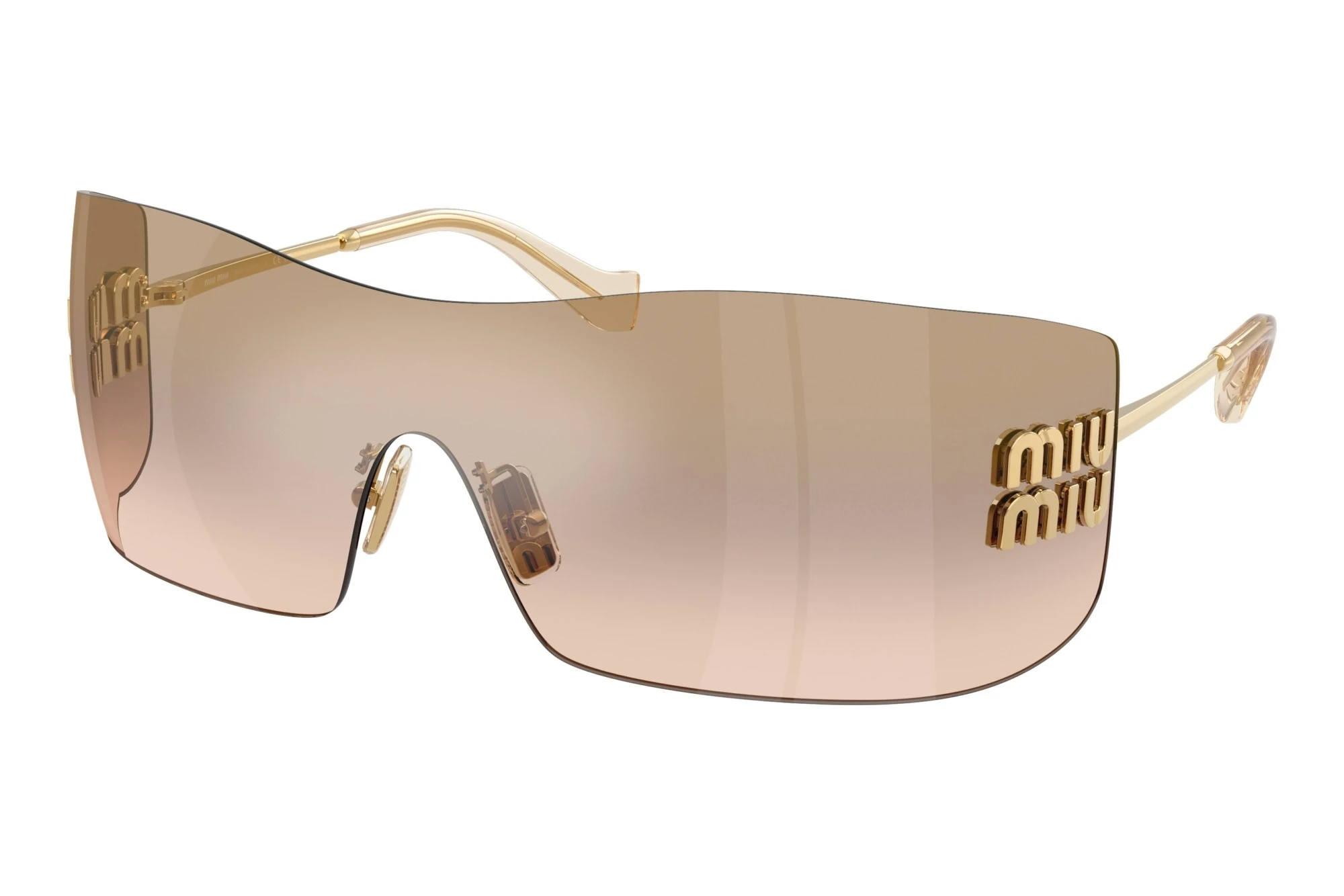 Miu Miu   MU B53S 5AK20P Light Brown Mirror BronzeGold
