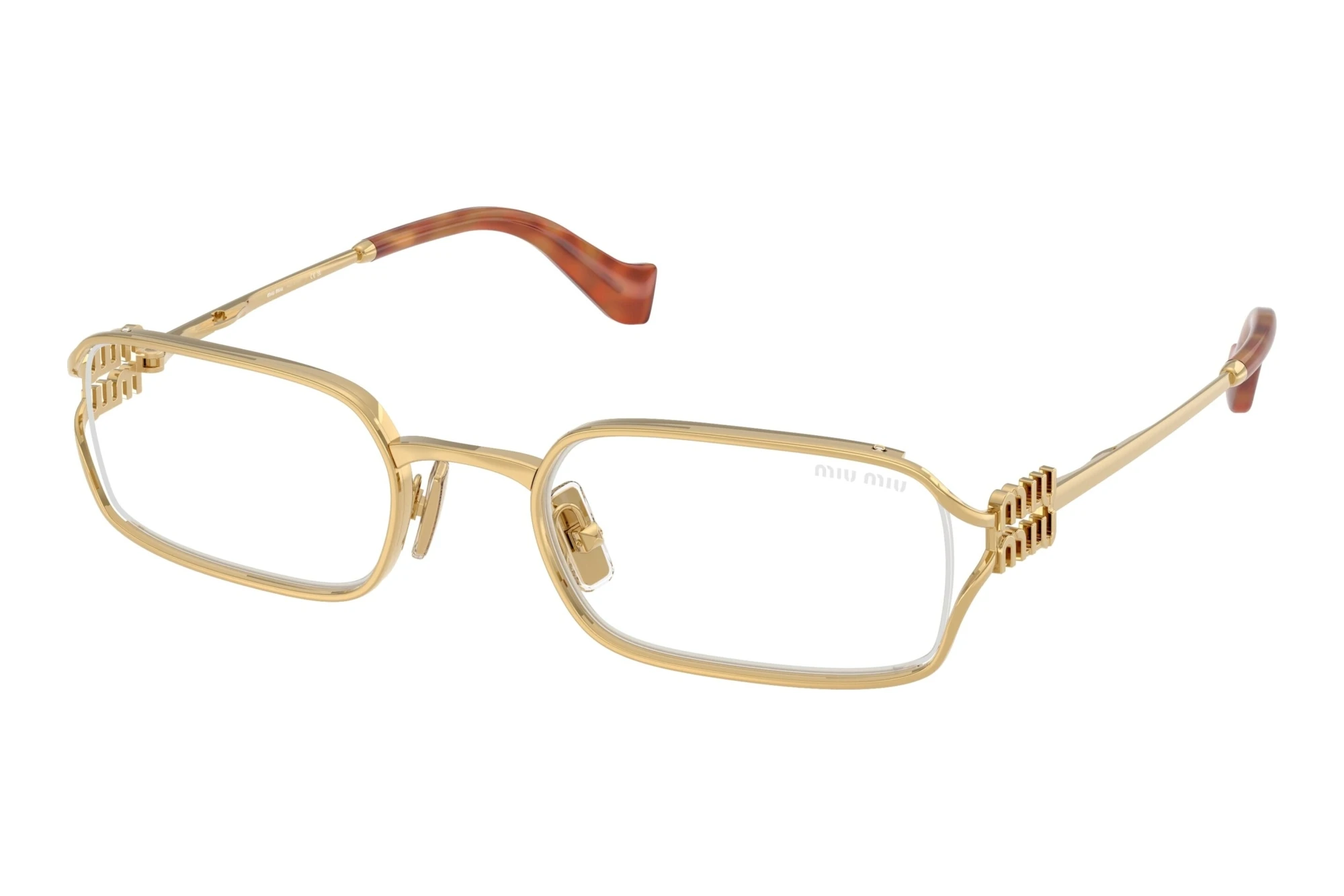 Miu Miu   MU C50S 5AK10W Clear Blue Light FilterGold