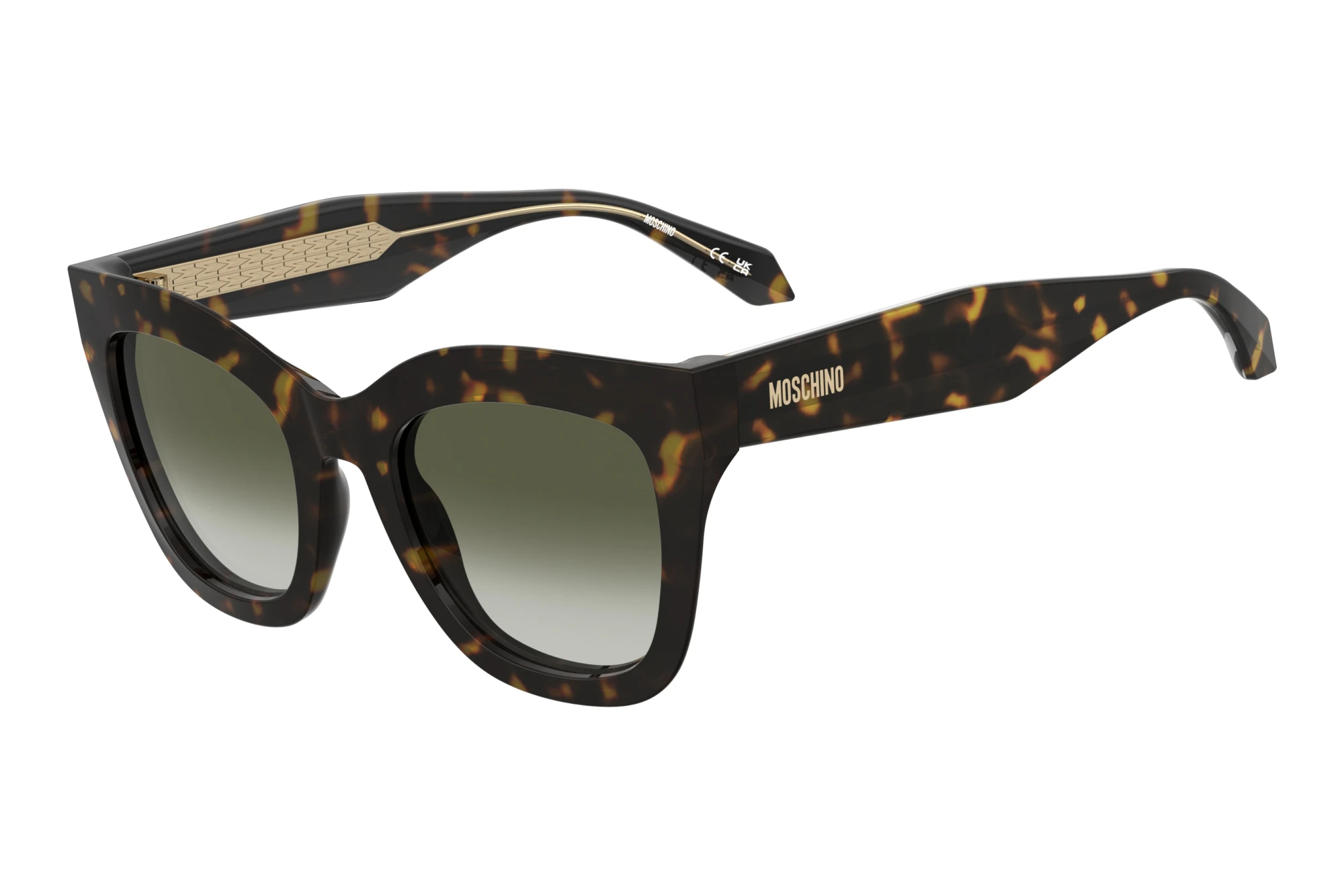 Moschino   MOS215/S 2IK/9K GREEN SHADEDHAVANA GOLD
