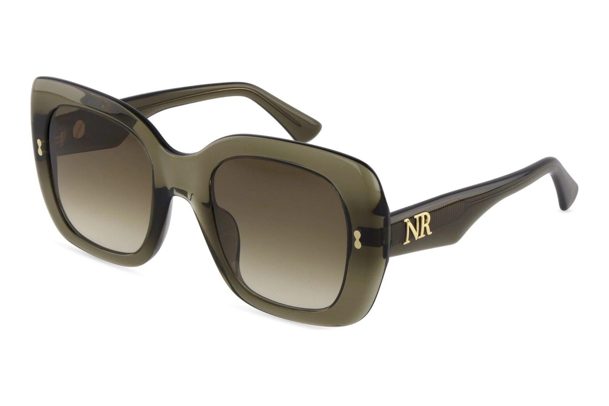 Nina Ricci   SNR489 096R BROWN GRADIENT BROWNSHINY TRANSP.MILITARY GREEN