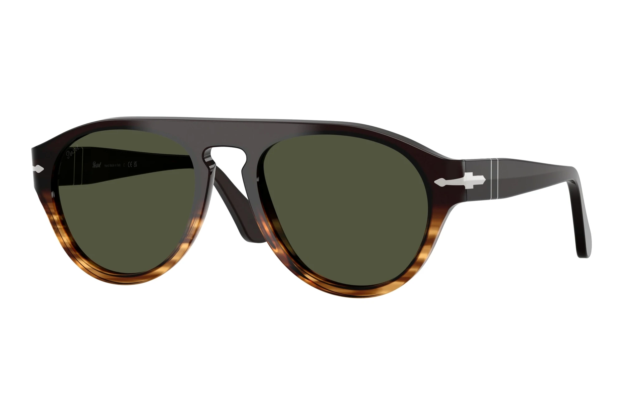 Persol   PO3370S 102631 GreenBrown Striped Amber