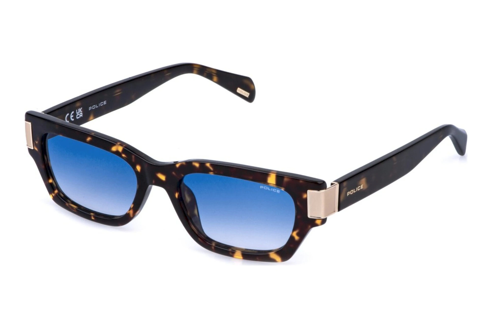 Police   SPLR96 0722 BLUE GRADIENTSHINY DARK HAVANA