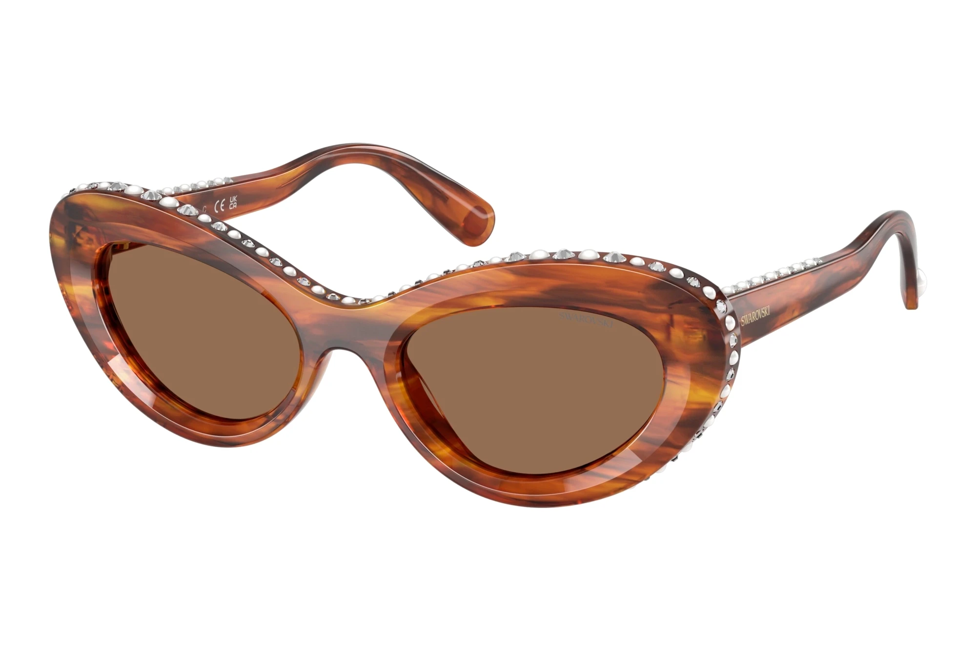 Swarovski   SK6061U 109173 Dark BrownStriped Havana