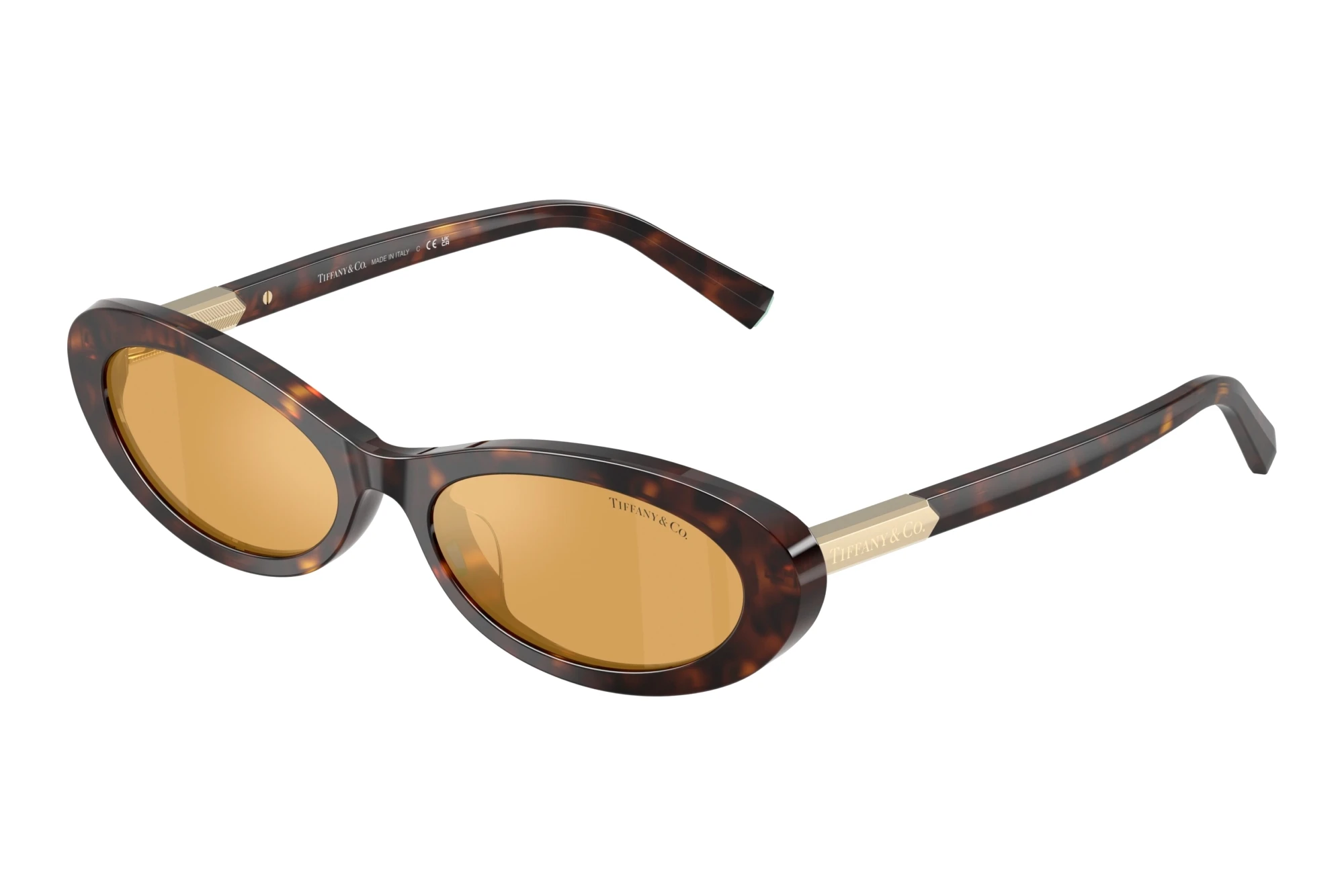 Tiffany   TF4250 801574 Light Orange Mirror Silver InternalHavana