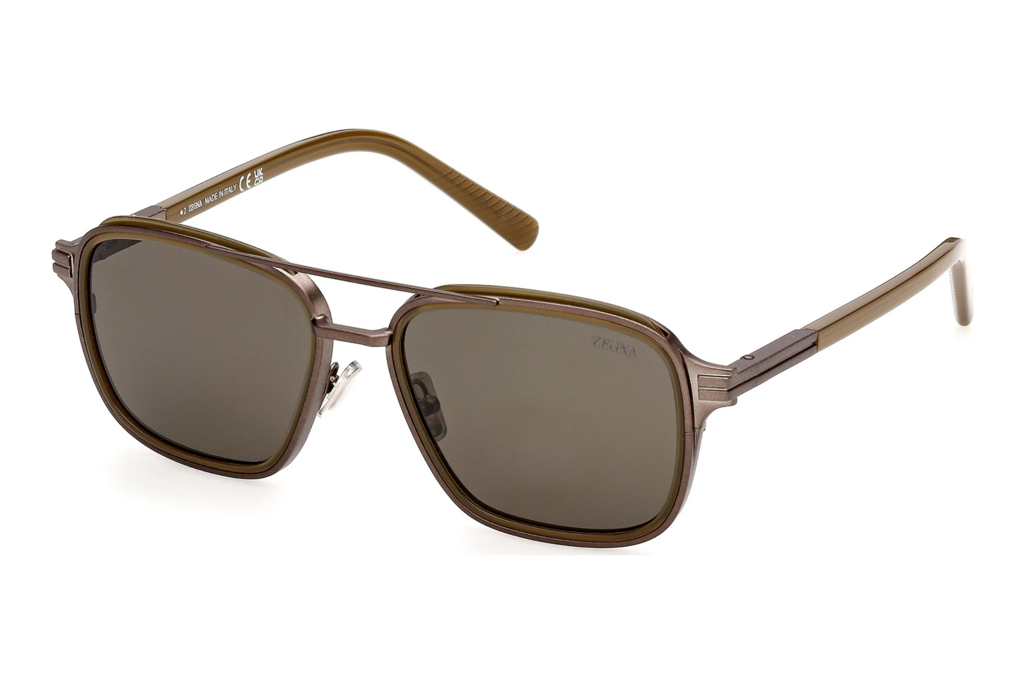 Zegna   EZ0321 98A grauGlänzend Dunkelgrün