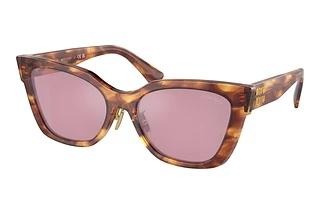 Miu Miu MU 02ZS 11Q50D BordeauxStriped Tobacco