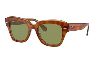 Ray-Ban RB2186 12934E Bottle GreenHavana On Transparent Beige