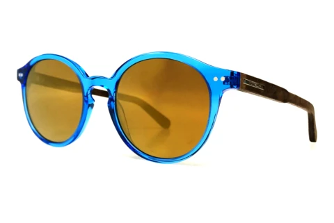 Solbriller Wood Fellas Leuchtenberg (10793 curled/crystal blue)