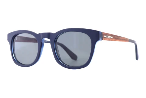 Solbriller Wood Fellas Rae (11729 macassar/blue)