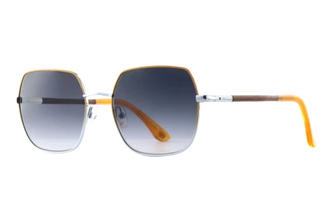 Solbriller Wood Fellas SOLSTICE (11752 macassar/yellow/silver)