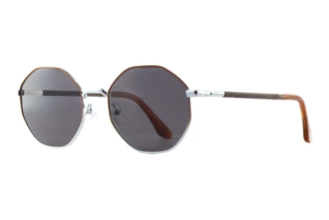 Solbriller Wood Fellas EQUINOX (11753 curled/brown/silver)